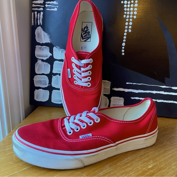 Authentic Red Vans - Picture 1 of 4